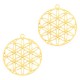 Metal Bohemian pendant round Gold